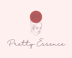 Pretty - Pretty Rose Lady logo design