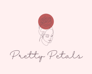 Pretty - Pretty Rose Lady logo design