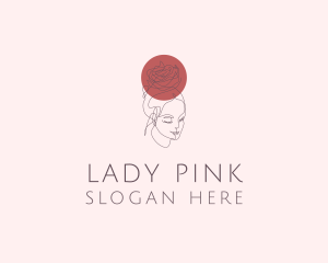 Pretty Rose Lady logo design