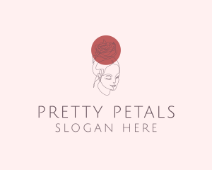 Pretty Rose Lady logo design