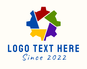Factory - Colorful Industrial Cogwheel logo design