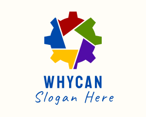 Colorful Industrial Cogwheel  Logo
