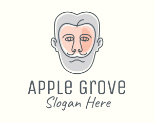 Hipster Apple Man logo design