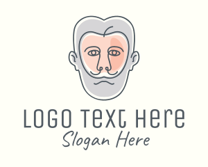 Bearded - Hipster Apple Man logo design