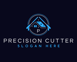 Roof Pressure Wash Cleaning logo design