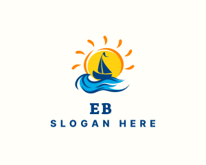 Tourism - Sail Boat Sunset logo design
