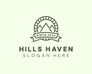 Hills - Adventure Peak Campsite logo design