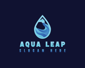 Faucet Aqua Water logo design