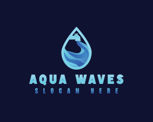 Faucet Aqua Water logo design