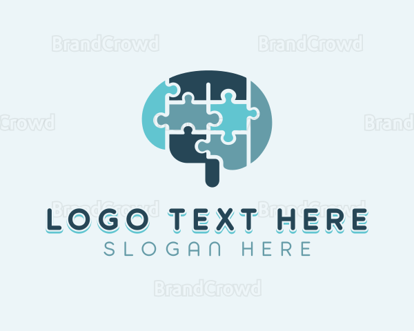 Brain Jigsaw Puzzle Logo