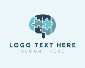 Brain Teaser - Brain Jigsaw Puzzle logo design