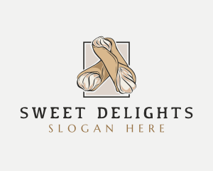 Italian Cannoli Dessert logo design