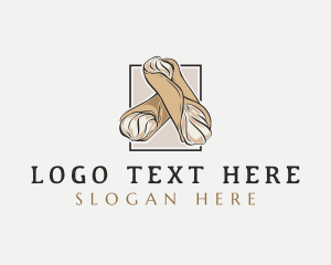 Meringue - Sweet Cannoli Dessert logo design