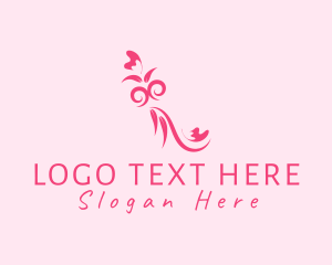 Flower Arrangement - Elegant Flower Decor logo design