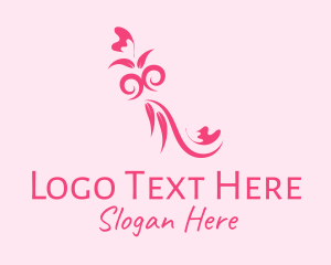 Pink Flower Decor Logo
