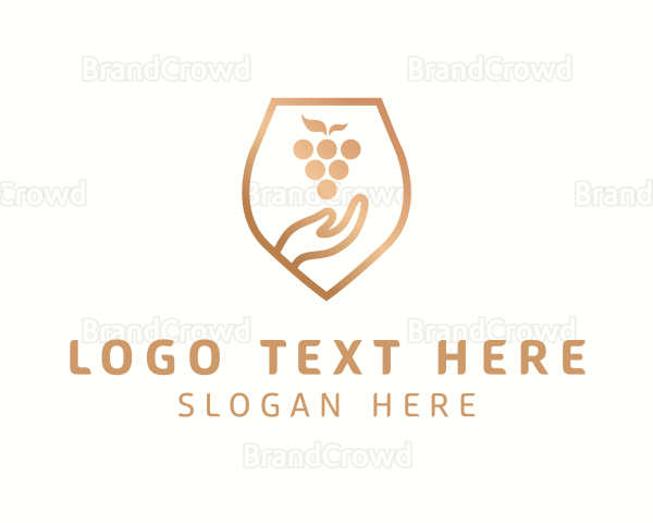 Shield Hand Grape Logo