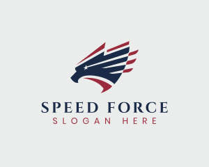 Patriotic American Eagle logo design