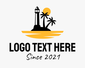 Island - Lighthouse Island logo design