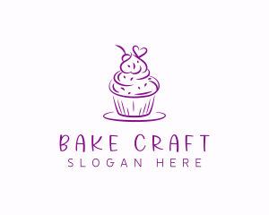 Sweet Heart Cupcake logo design