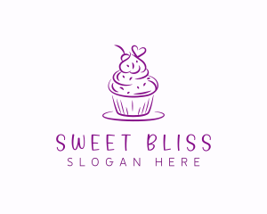 Sweet Heart Cupcake logo design