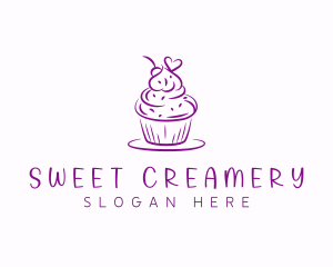 Sweet Heart Cupcake logo design