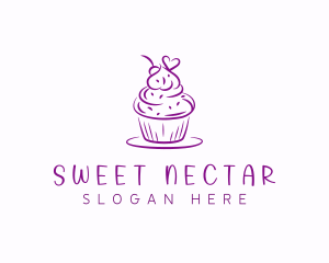 Sweet Heart Cupcake logo design