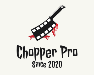 Chopper - Butcher Knife Filmstrip logo design