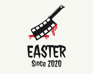 Cinematic - Butcher Knife Filmstrip logo design