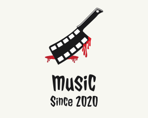 Crime Scene - Butcher Knife Filmstrip logo design
