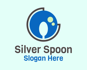 Round Globe Spoon  logo design