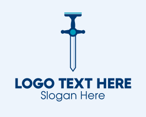 Squeegee - Clean Squeegee Sword logo design