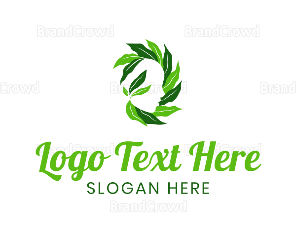 Organic Leaf Head Logo