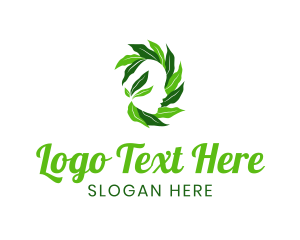Natural - Organic Leaf Head logo design