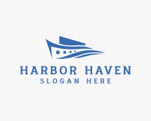 Marine Ferry Boat Ship logo design