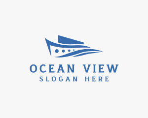 Marine Ferry Boat Ship logo design