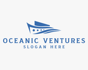 Marine Ferry Boat Ship logo design