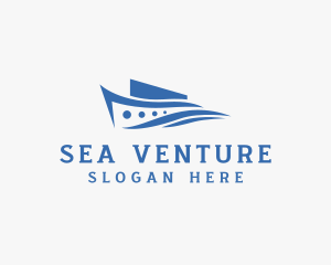 Marine Ferry Boat Ship logo design