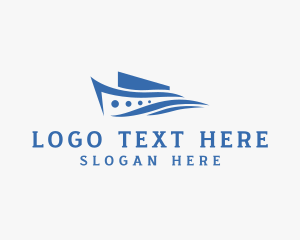 Marine Ferry Boat Ship Logo