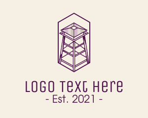 Turret - Purple Watchtower Farm logo design