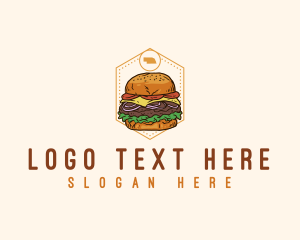 Bison Burger - Nebraska Pork Tenderloin Sandwich logo design