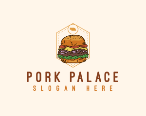 Nebraska Pork Tenderloin Sandwich logo design