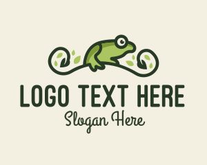 Swamp - Nature Frog Vine logo design