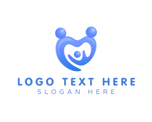 Group - Family Child Care Heart logo design