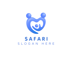 Parent - Family Child Care Heart logo design