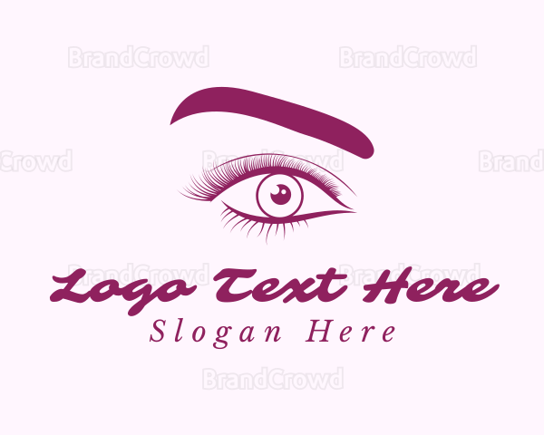 Eyebrow & Lashes Beauty Logo