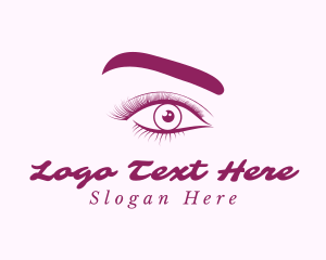 Eyebrow & Lashes Beauty Logo