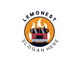 Fire Truck Vehicle Logo