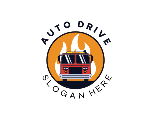 Vehicle - Fire Truck Vehicle logo design