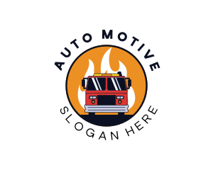 Vehicle - Fire Truck Vehicle logo design