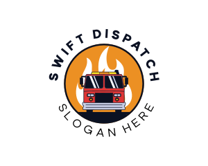 Fire Truck Vehicle logo design